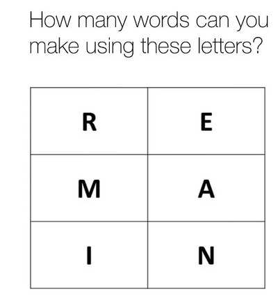 make a word with these letters