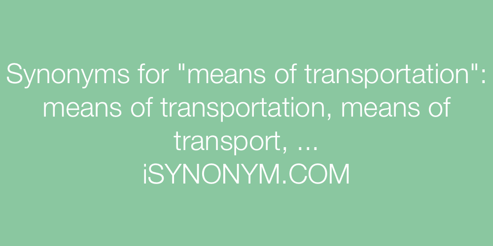 synonyms for transportation