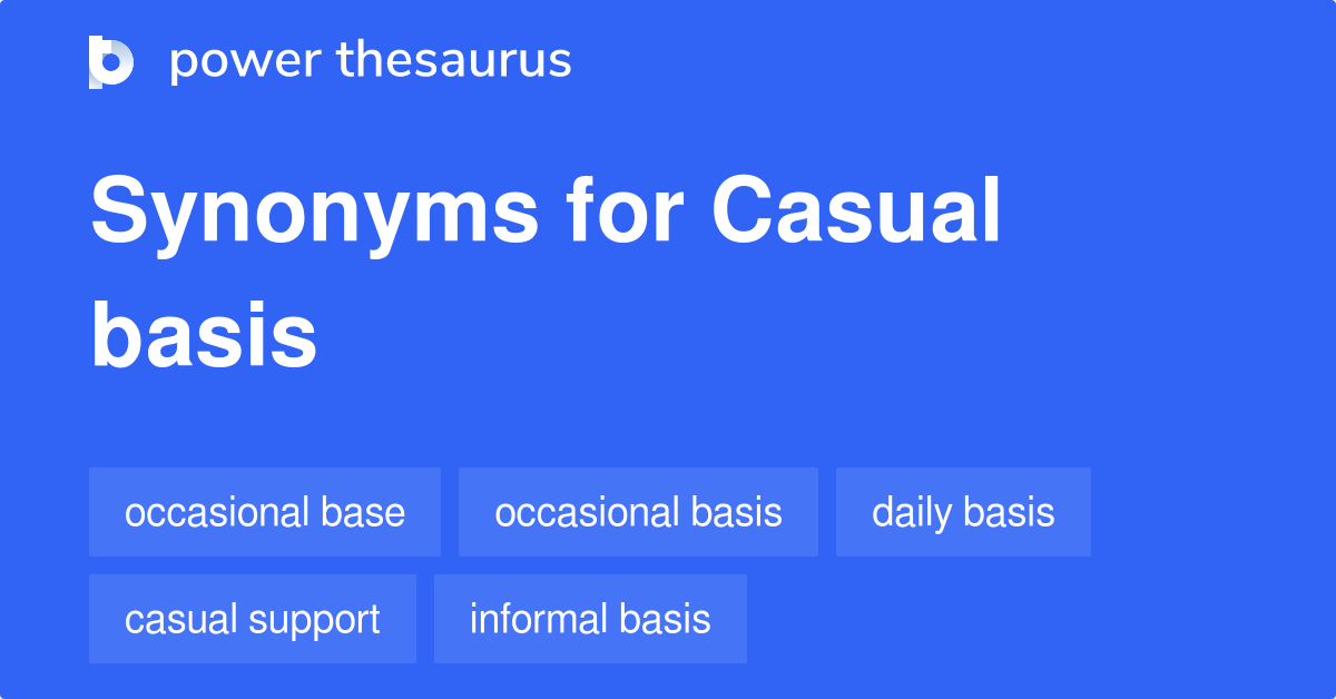 casually thesaurus