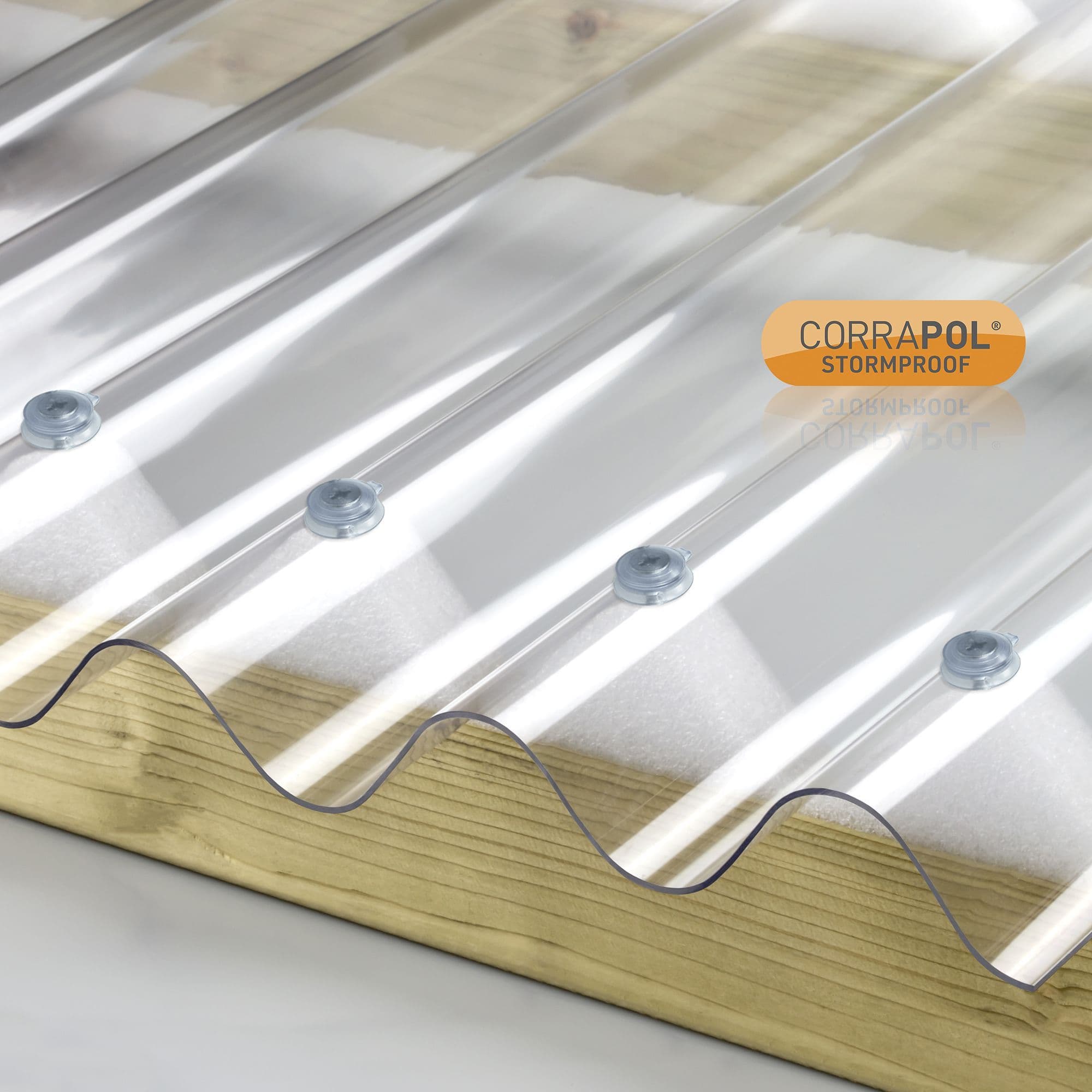 clear corrugated plastic roofing