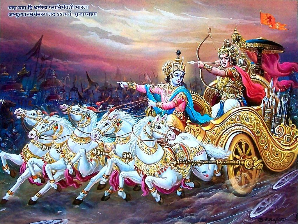 shree krishna arjun images hd