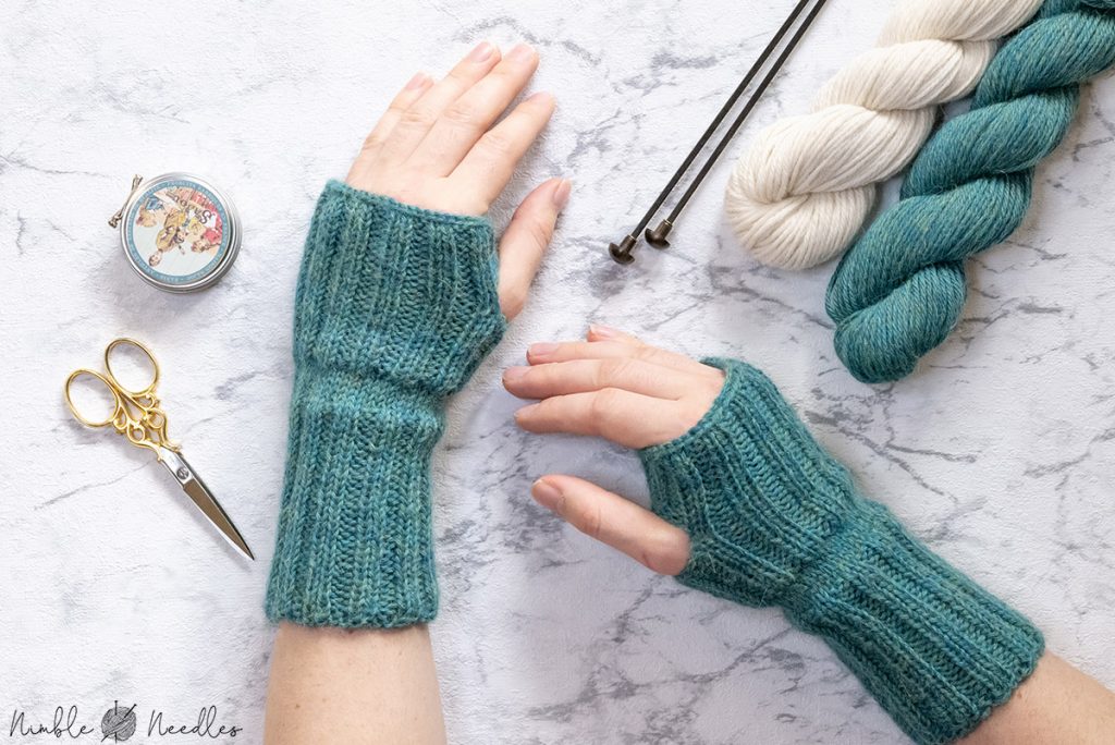 knitting patterns for gloves without fingers