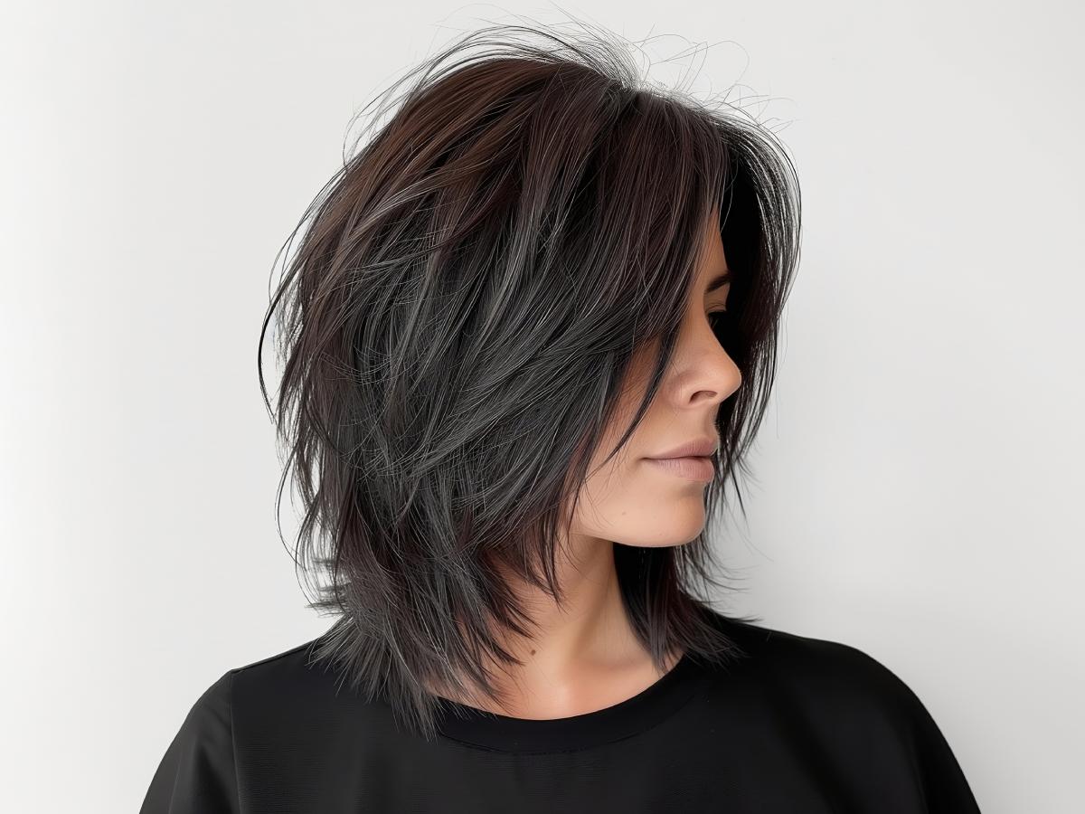 medium length layered cut