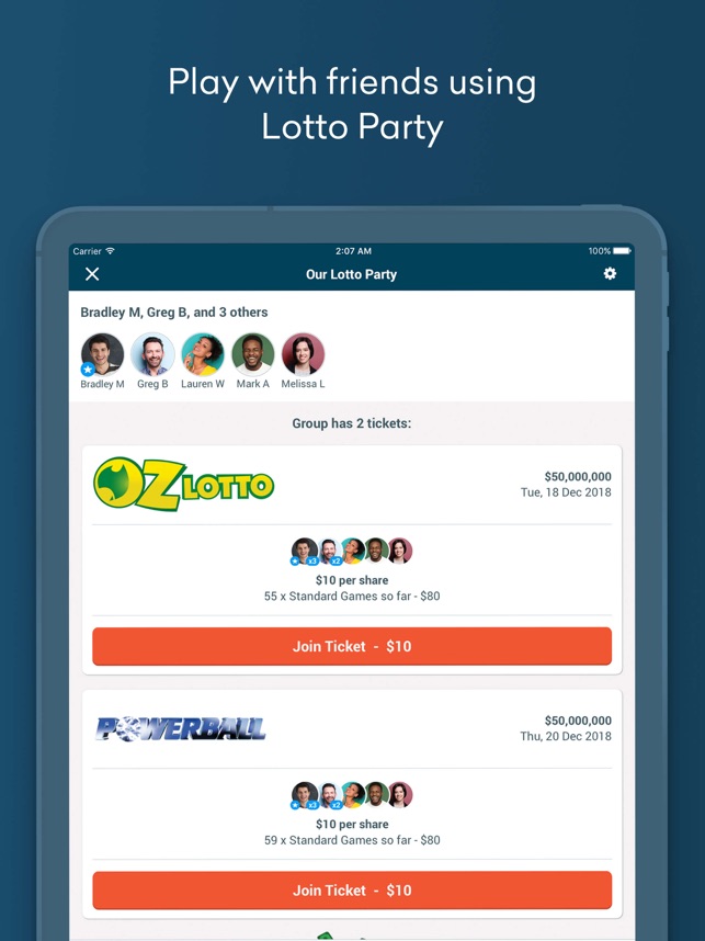 oz lotteries app