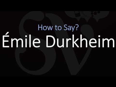 how to pronounce emile durkheim