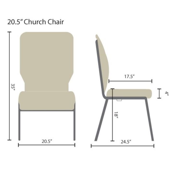 church chair dimensions