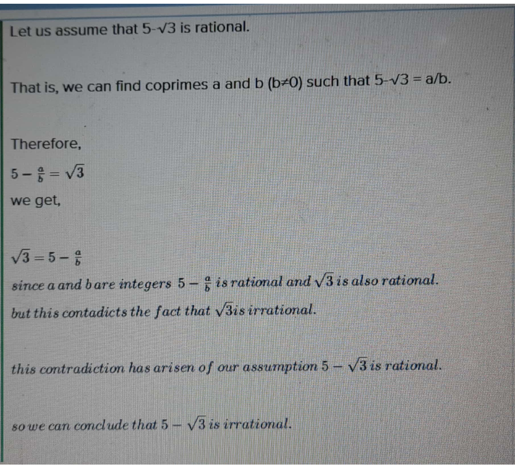 prove that root 3 and root 5 is irrational