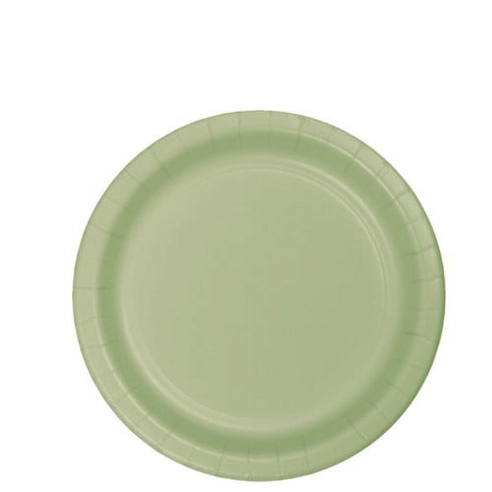 sage green paper plates