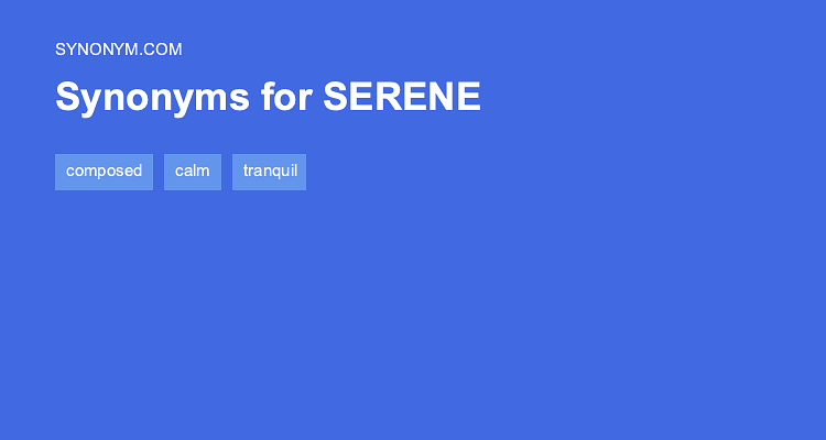 serene antonyms in english