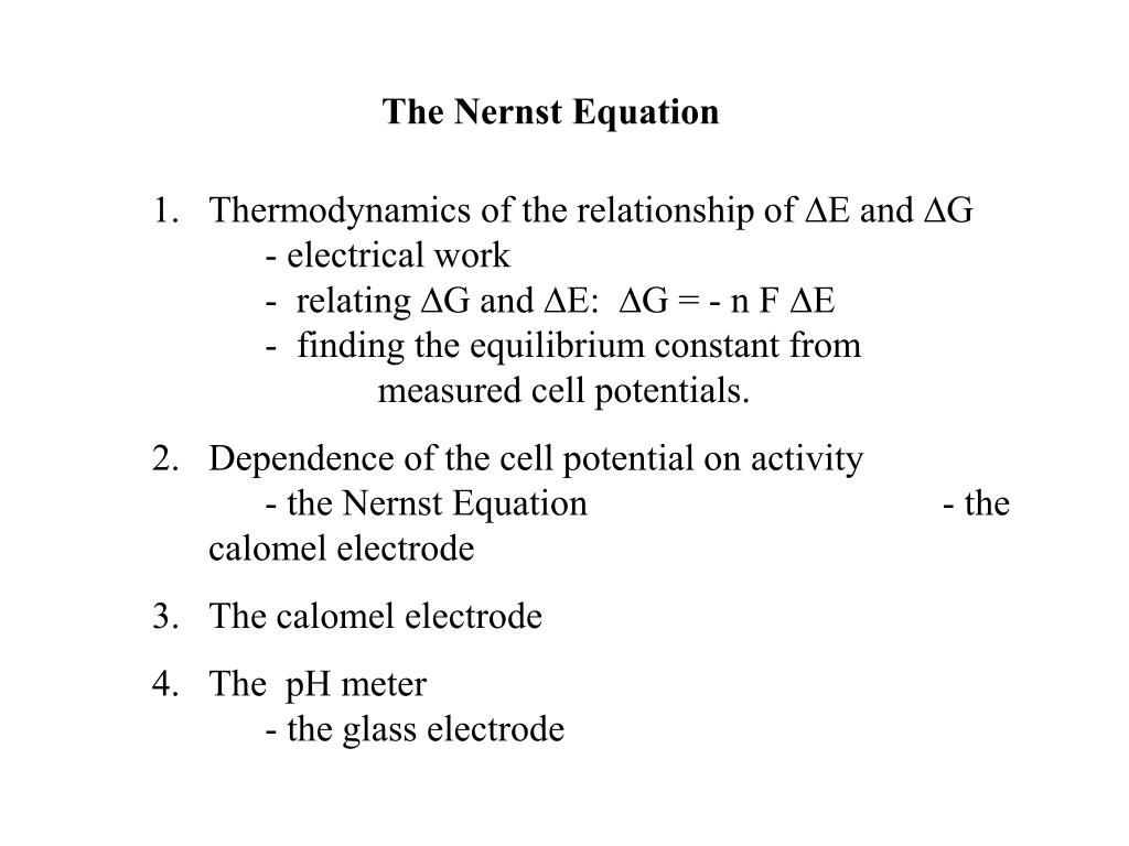 significance of nernst equation