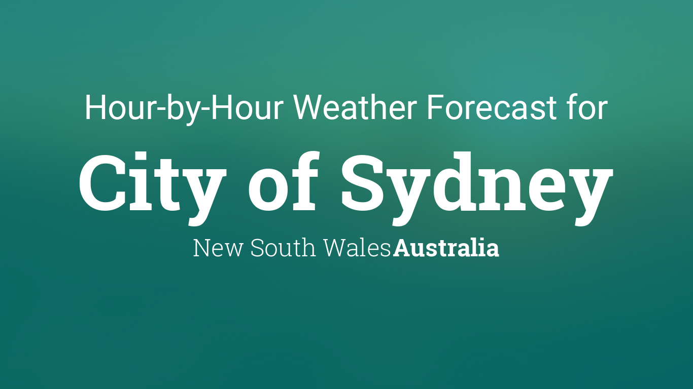 sydney weather forecast hourly
