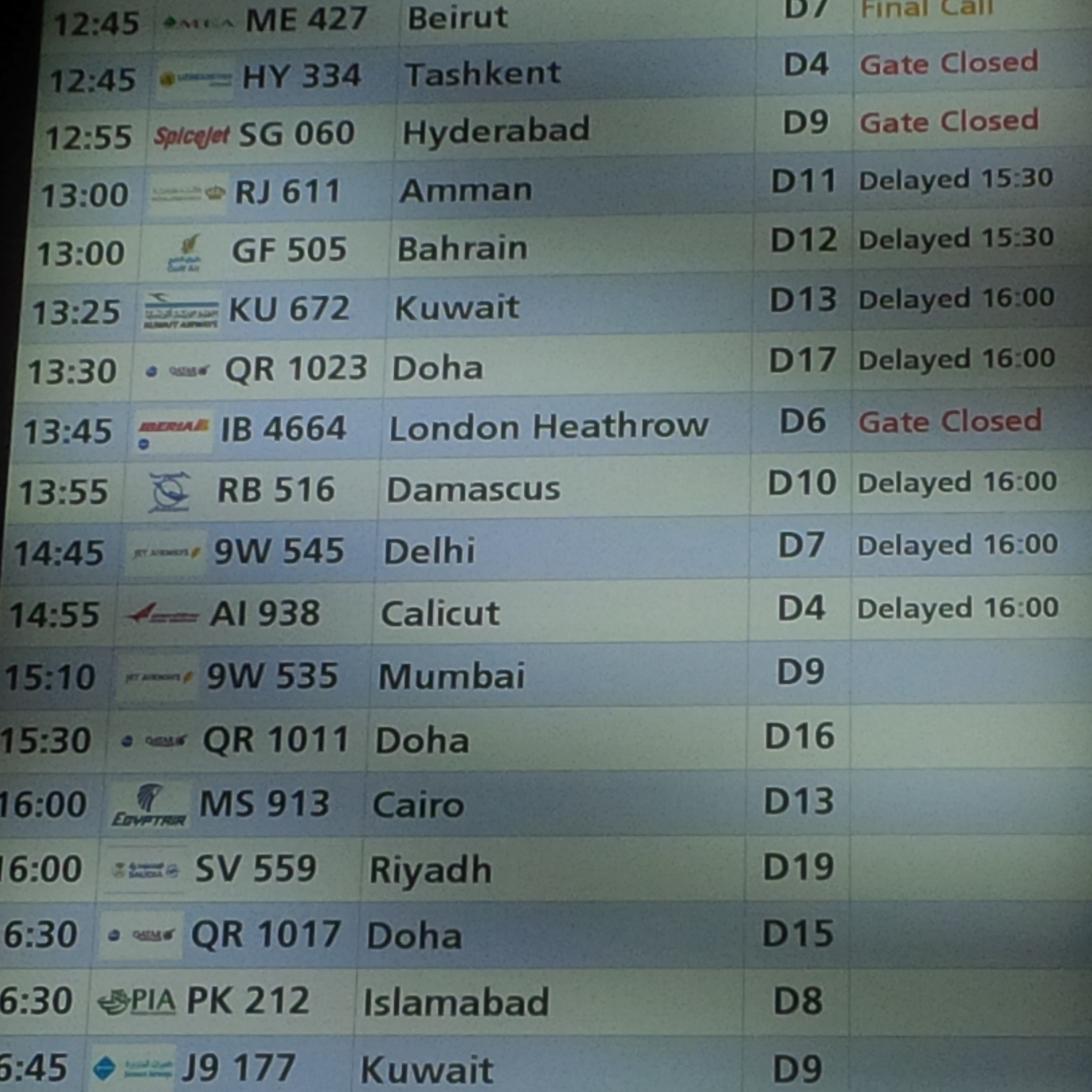 delhi to dubai flight time today