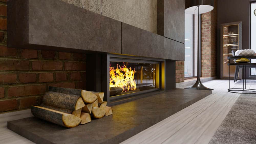 indoor fireplace