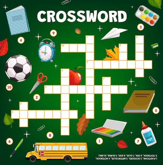 stationery items crossword