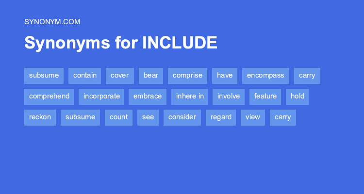 synonyms for include