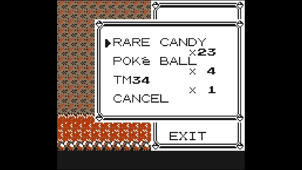 pokemon yellow rare candy