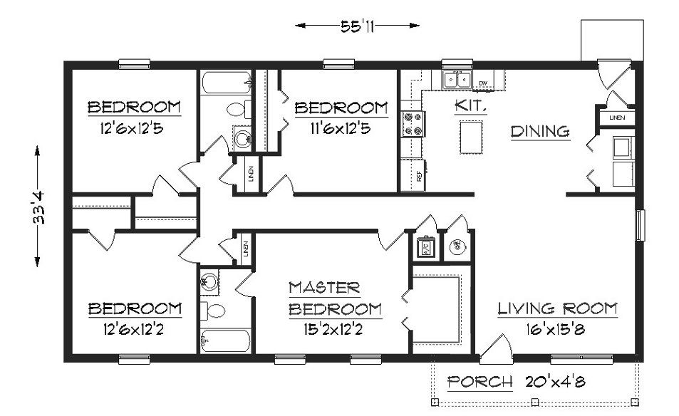 1 floor house plans