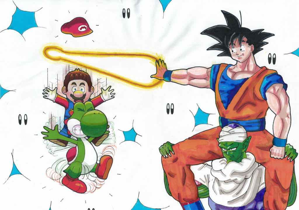 imagenes de goku vs mario bros