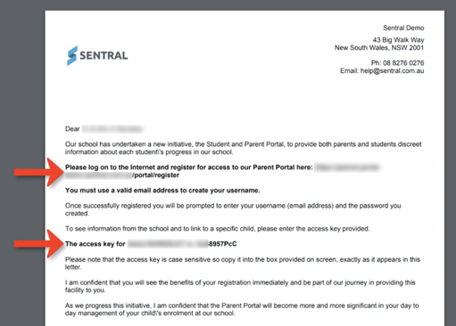 sentral portal student login