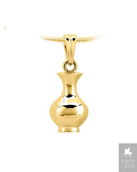 14k gold urn pendant