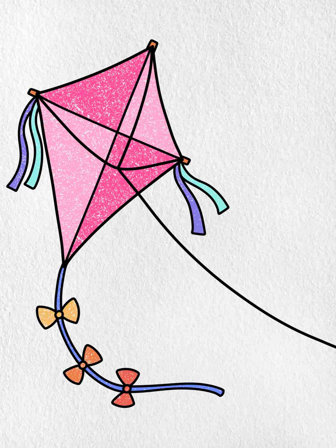 image of kite drawing