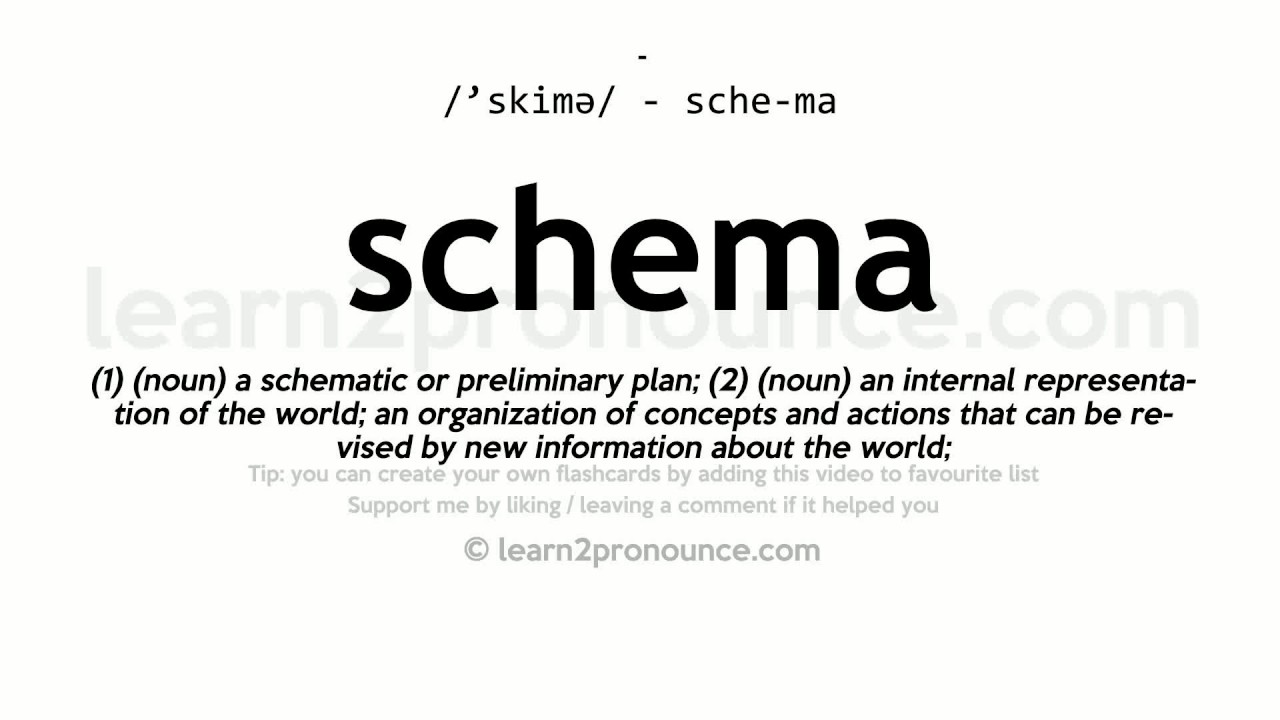 pronunciation of schema