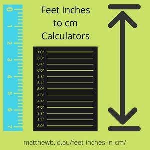 6 ft in inches in cm