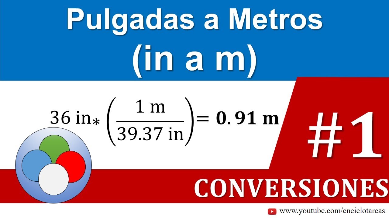 6 pulgadas a metros