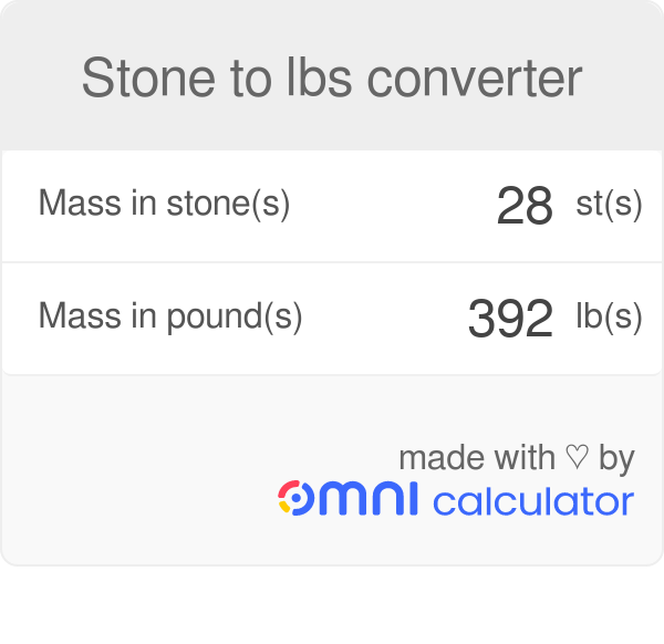 6 stone in pounds