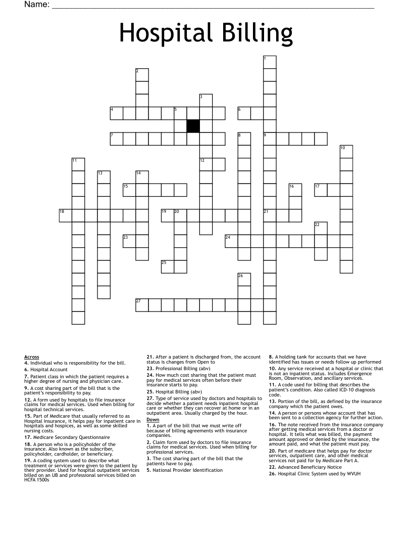 doctors files crossword