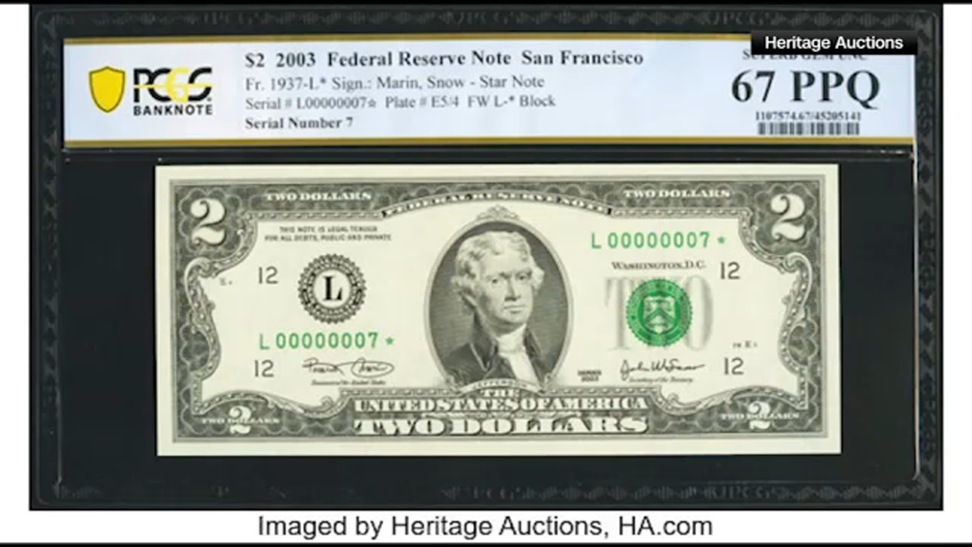 uncirculated $2 bill 2003