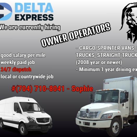 cargo van owner operator jobs