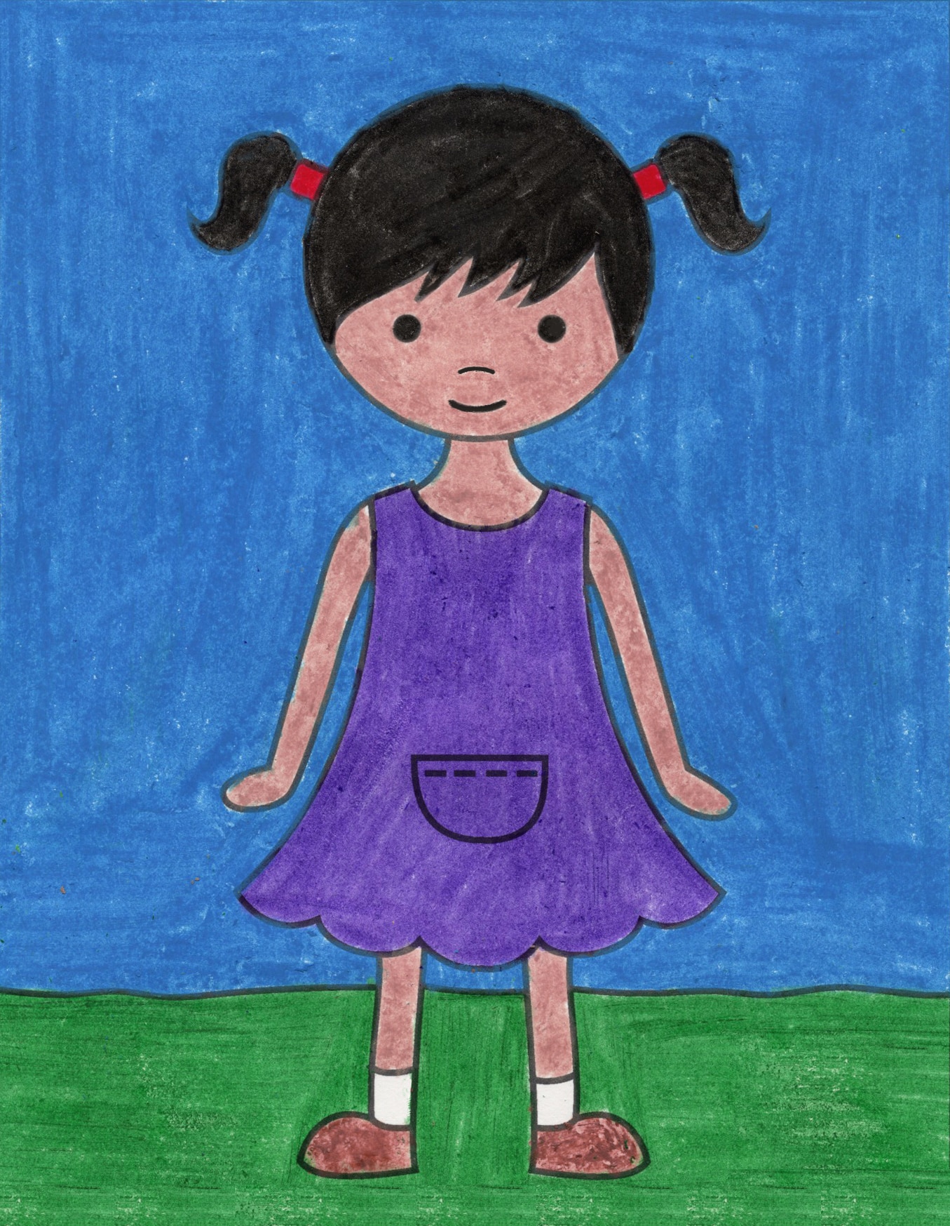 girl drawing for kids easy