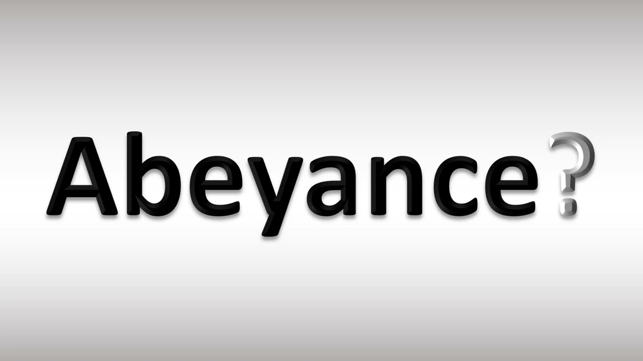 abeyance pronunciation