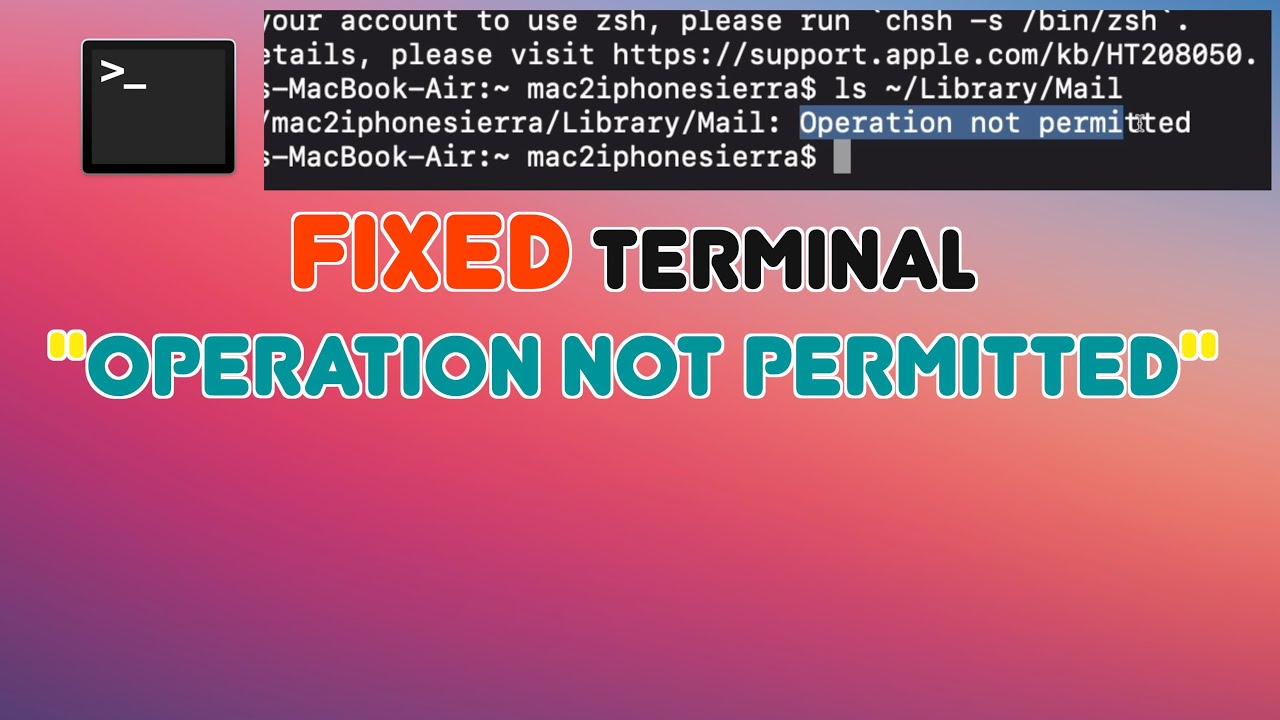 zsh operation not permitted