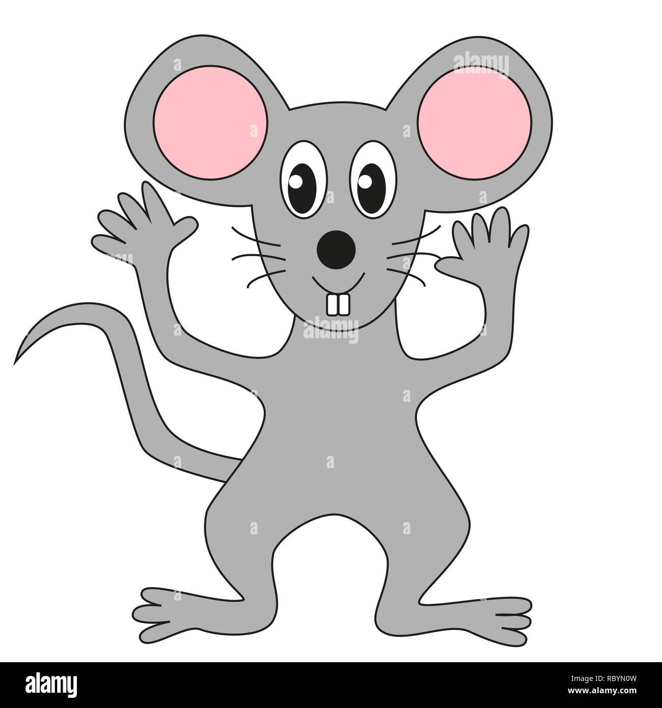 grey mouse cartoon