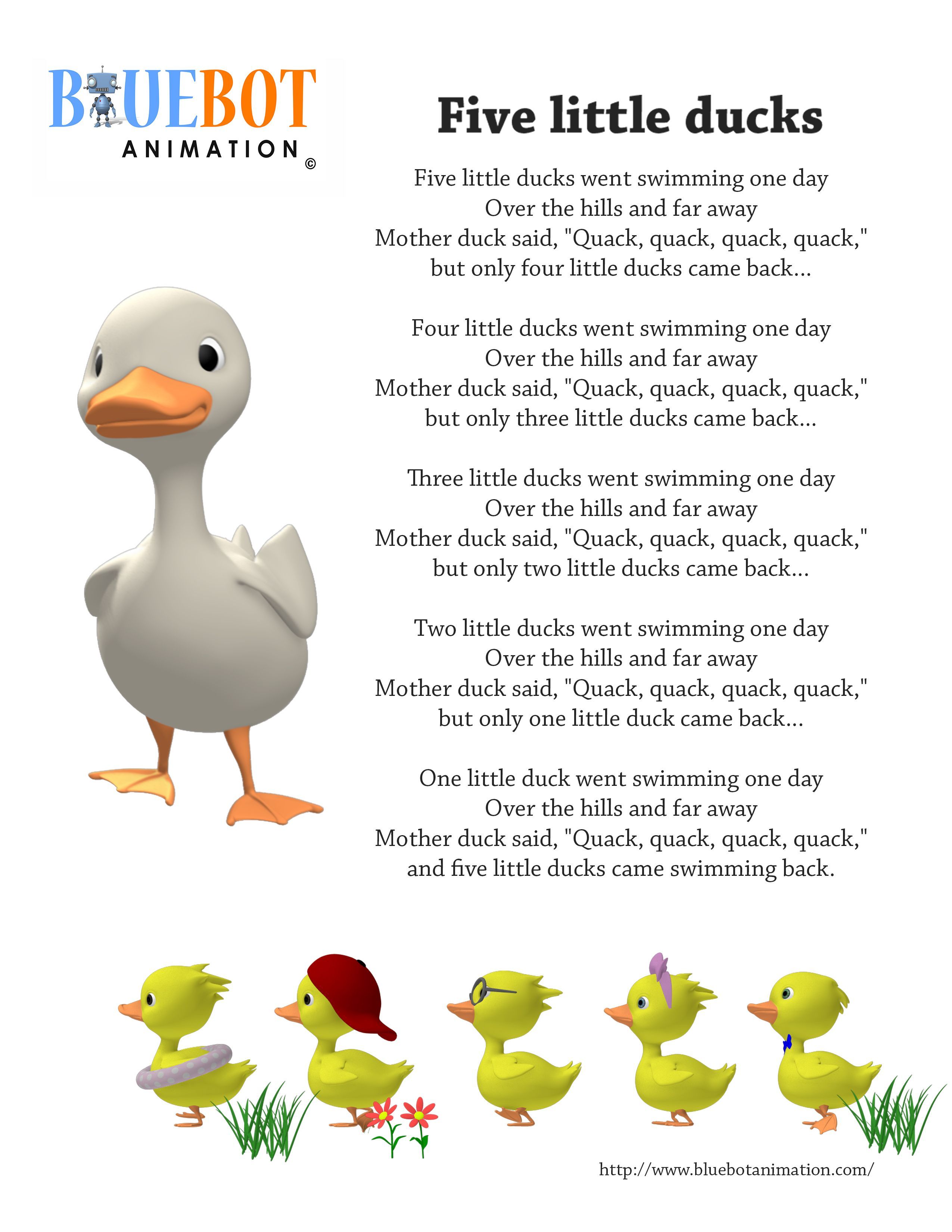 five little ducks song