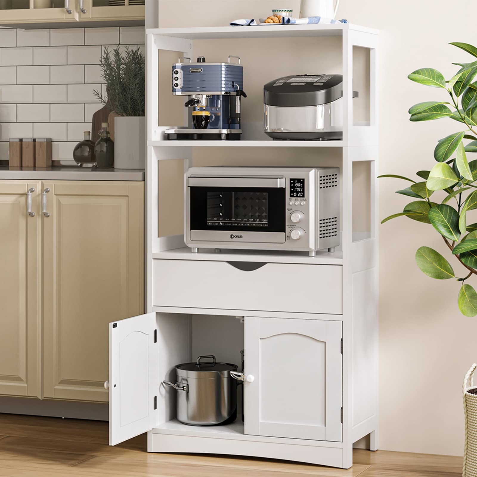 microwave storage cabinet