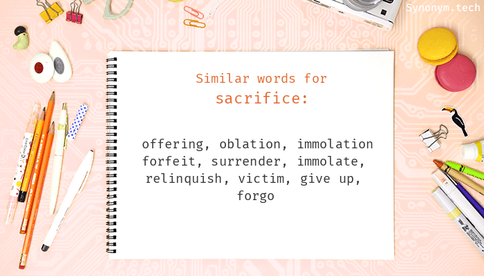 sacrificing synonym