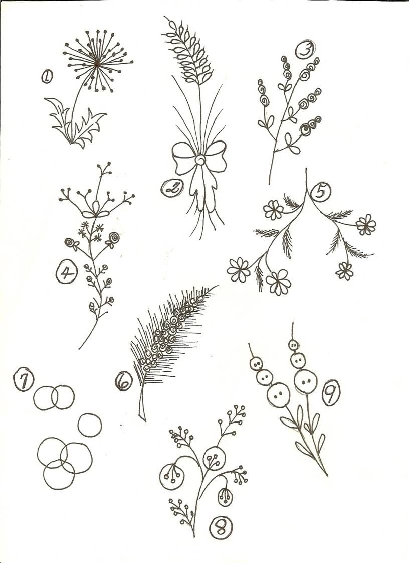 simple line drawings of flowers