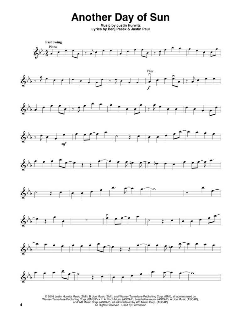 la la land violin sheet