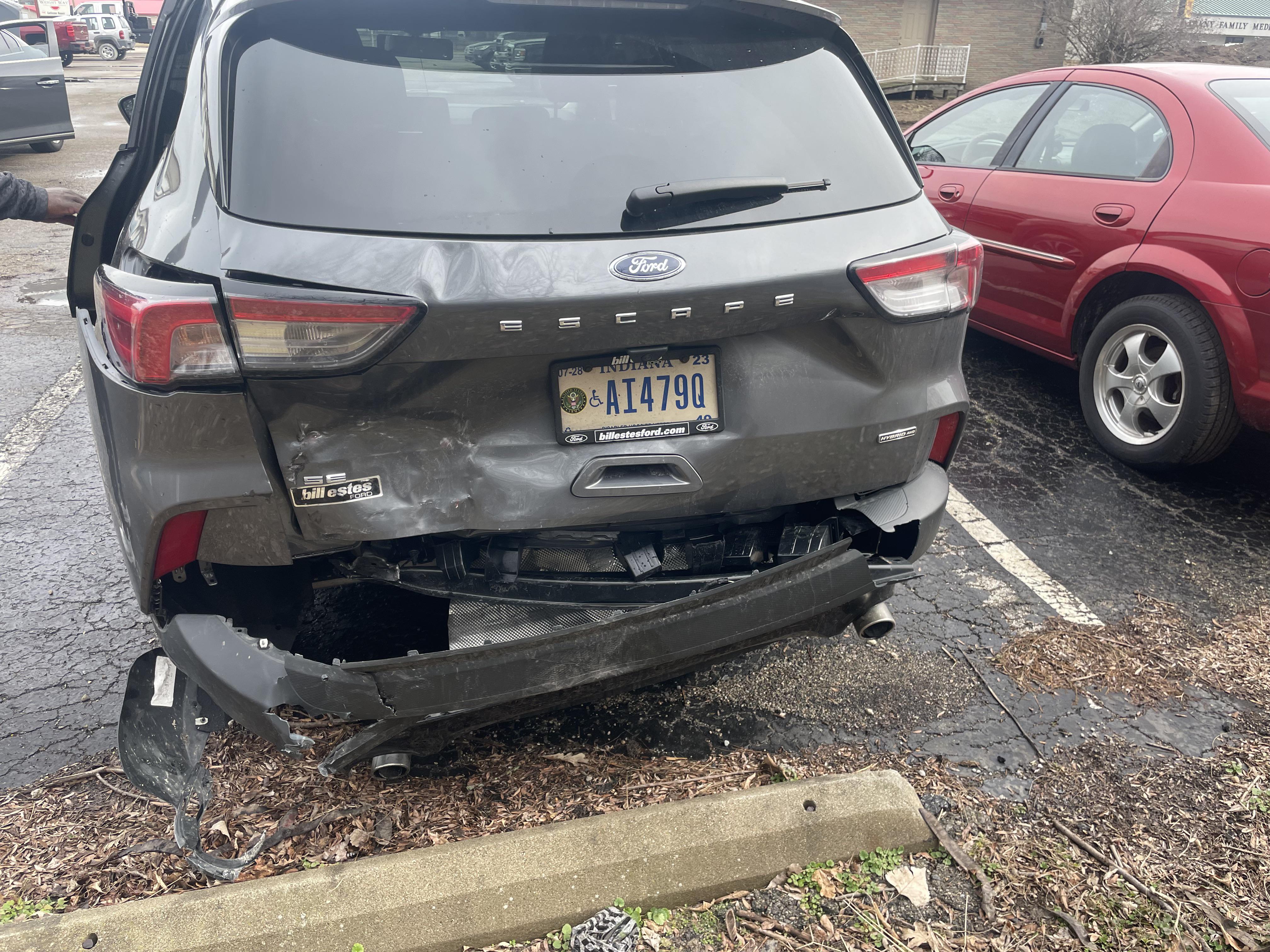 wrecked ford escape