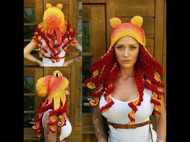 crochet octopus hat