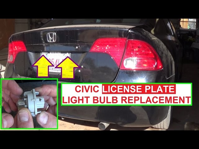 honda civic license plate light