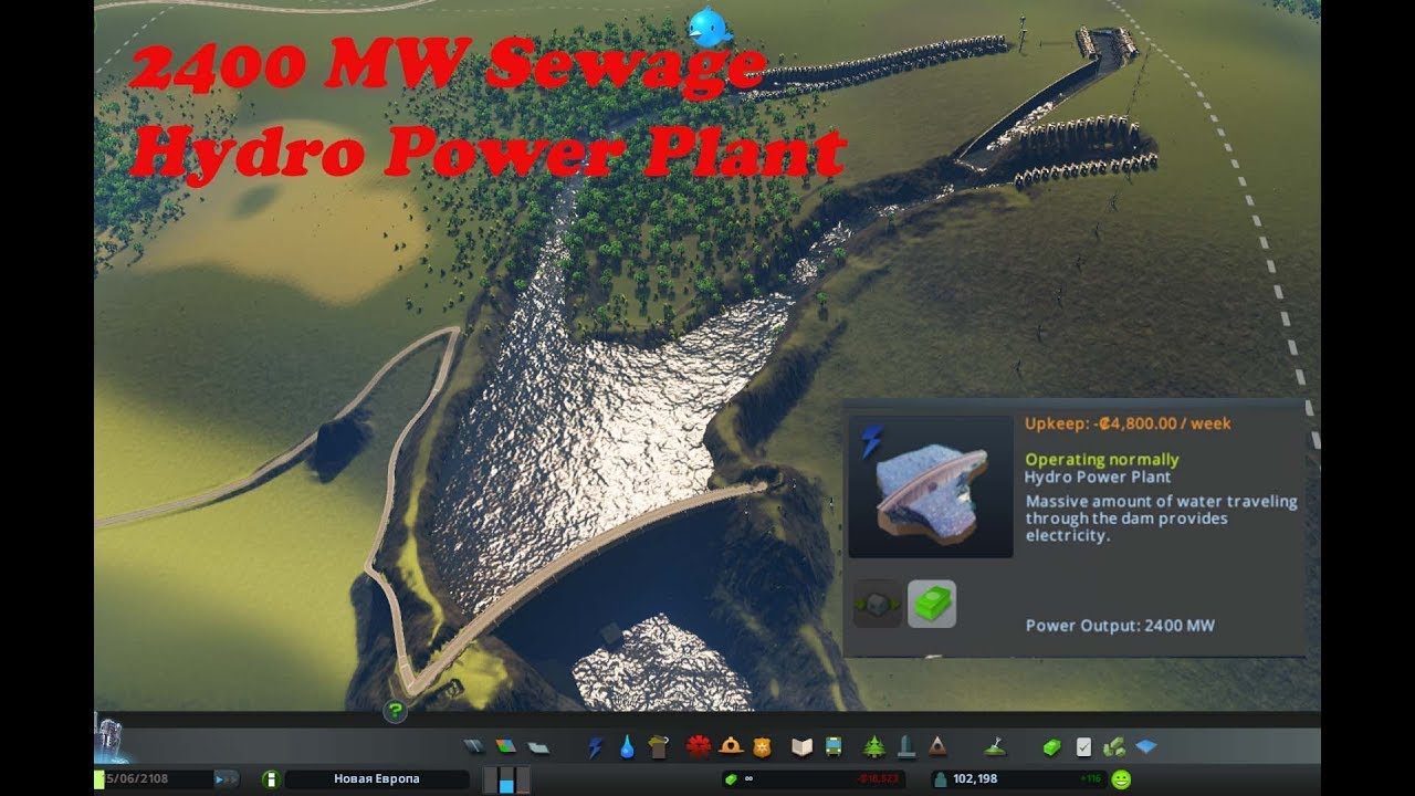 cities skylines hydro power plant