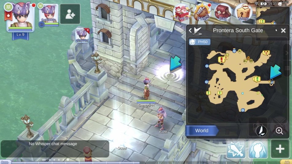 ragnarok m change channel