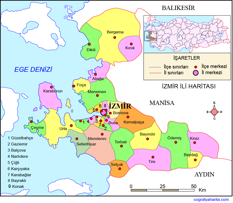 gaziemir haritası detaylı