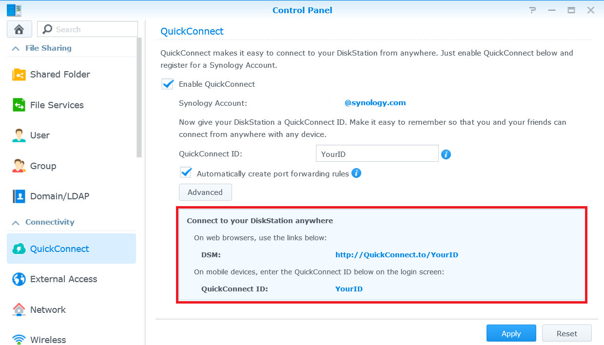 synology quickconnect