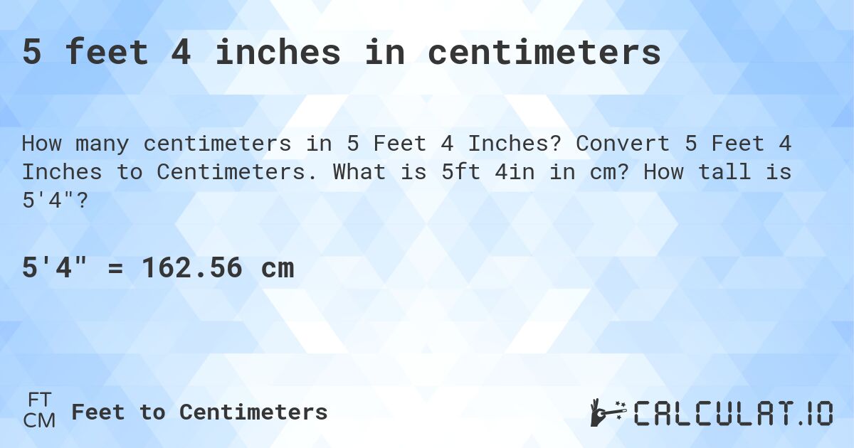 5ft 4 in cm