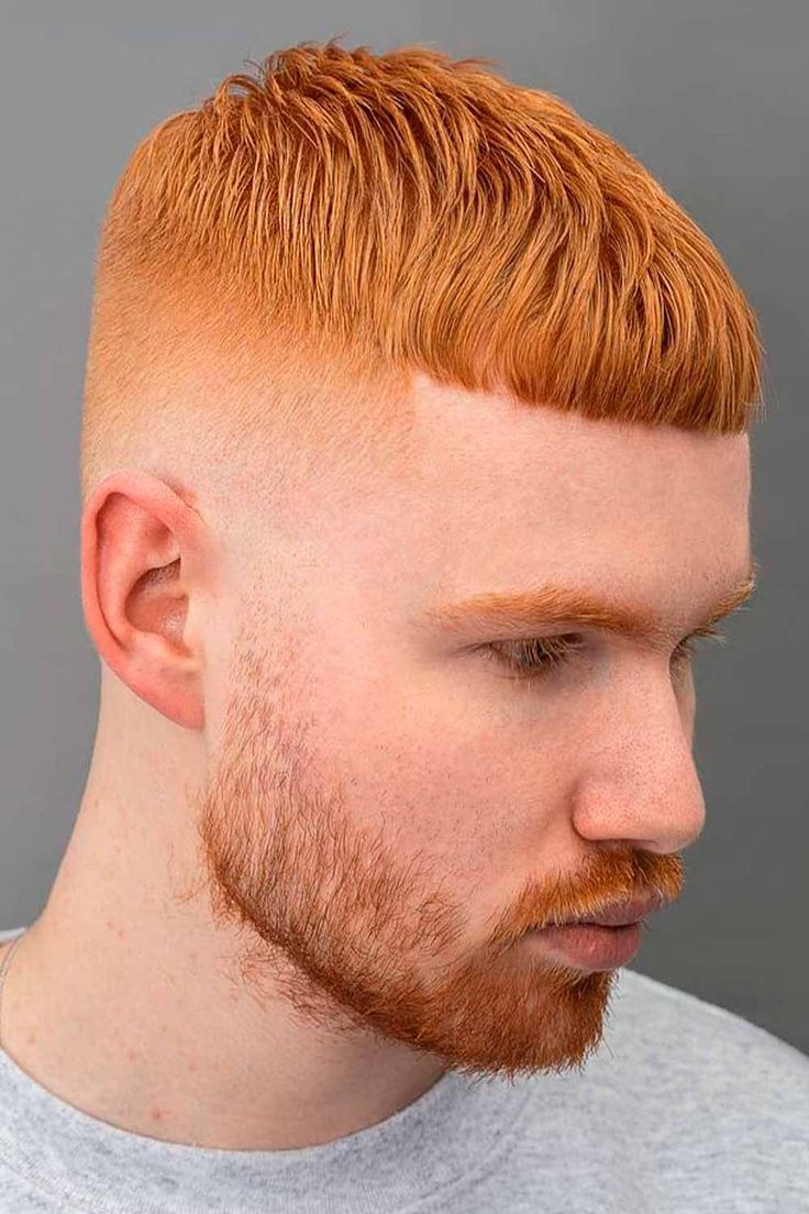 short ginger fade haircut